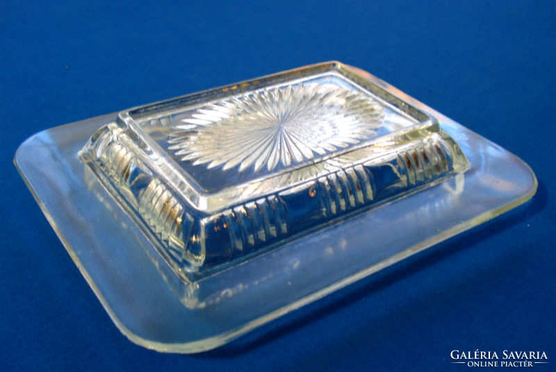 Old butter container with pressed glass lid