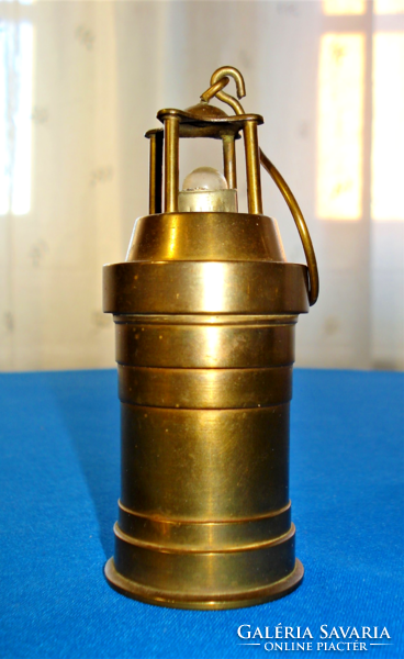 Old copper battery mini mining lamp