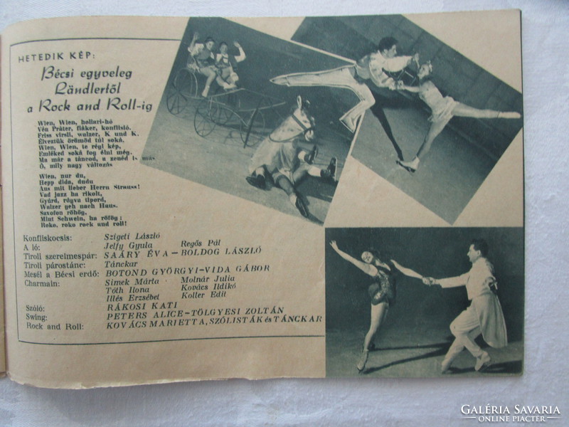 Program brochure 1957 Hungarian iceberg revue brochure advertisement