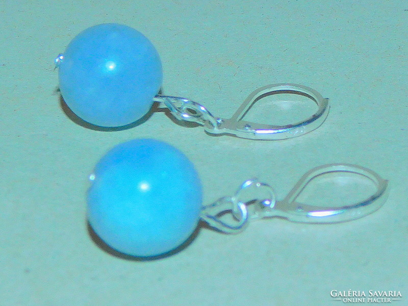 Brazilian aquamarine mineral earrings