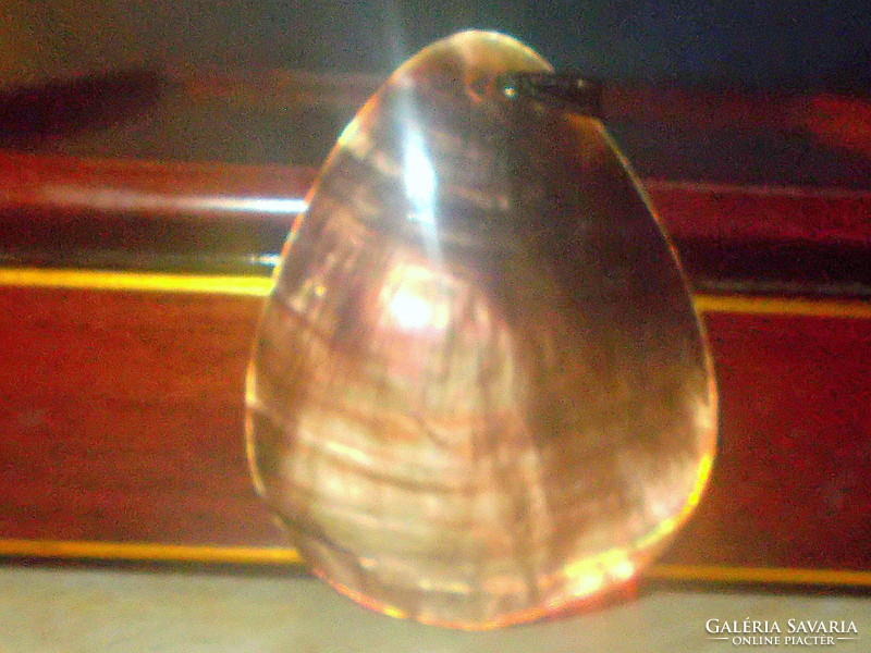 Abalone-Paua Páva Kagyló Csepp Medál -Nagy méretű