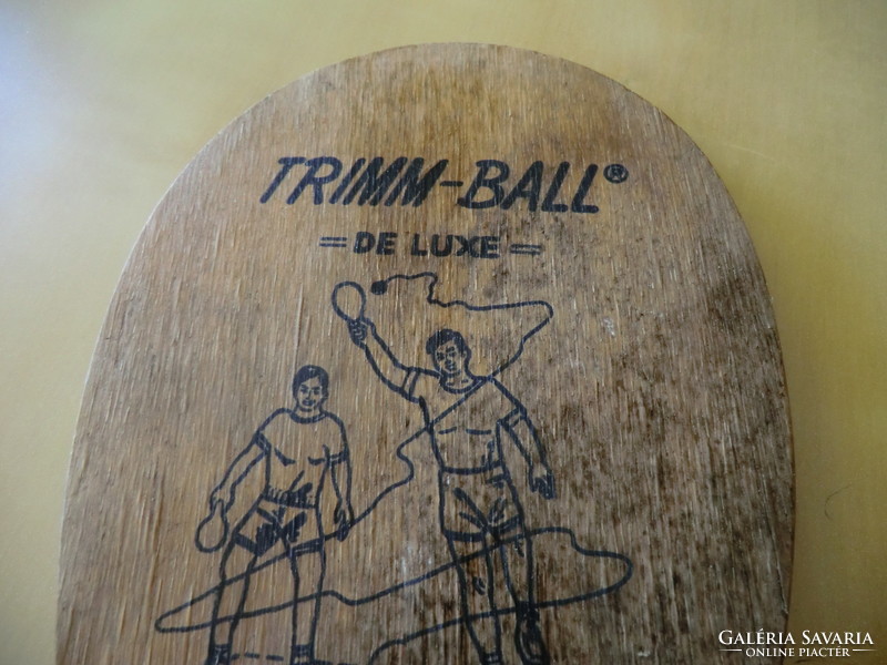 TRIMM-BALL LABDAjátékhoz ütő fából antik darab WELLO márka 14x40 cm