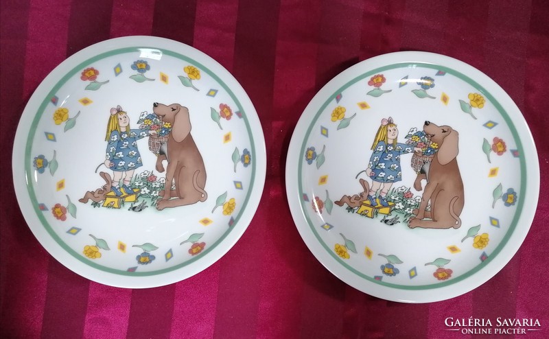 Lowland porcelain fairytale plate in pairs