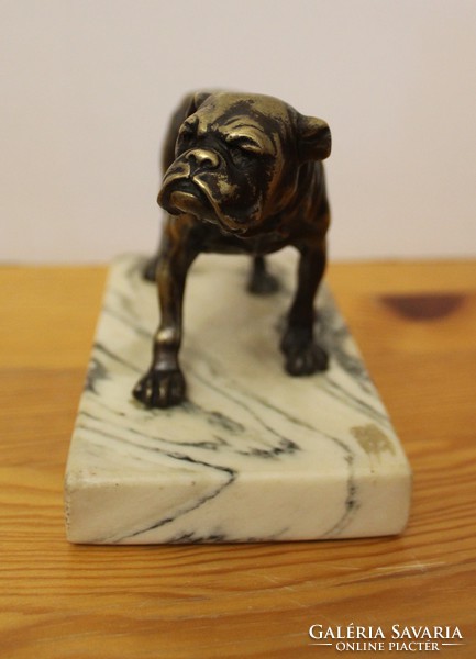 Angol bulldog rézötvözet szobor