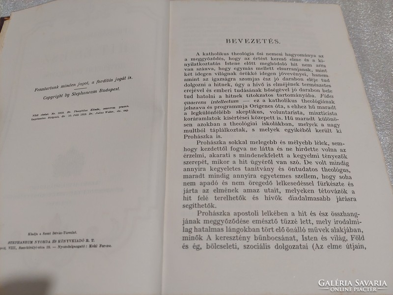 Prohászka Ottokár- Hit és Ész 1928