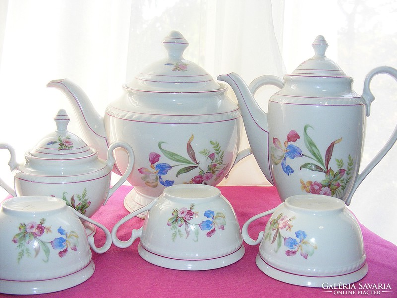 Zsolnay tea and coffee set / unique, special pattern