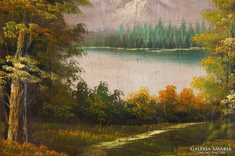 Joseph Grüner, alpine landscape in beautiful frame