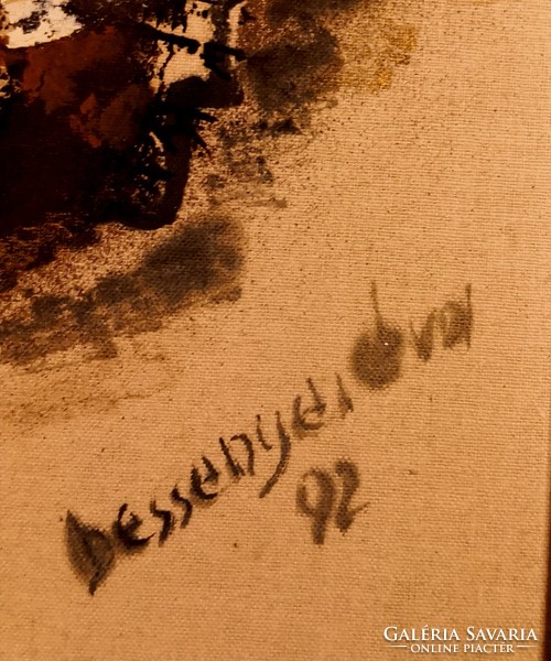 FK/137 - Bessenyei Éva művésznő – Őszi kompozíció című festménye