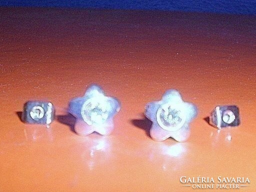 Pure white flower Tibetan silver earrings