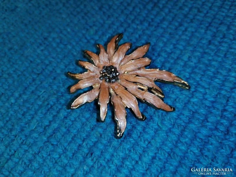 Fire enamel chrysanthemum flower brooch (78)