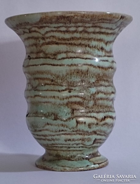 Gorka Géza ritka formájú art deco kerámia váza