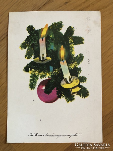 Christmas postcard - drawing of tarry barley