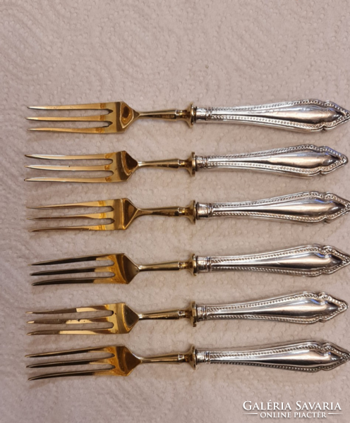 Forks with silver cake (6pcs)
