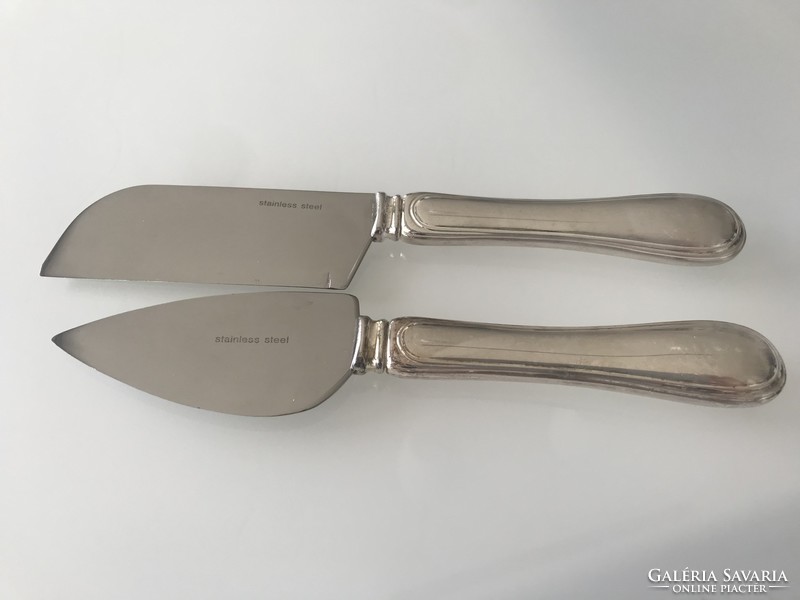 Silver-plated shereton brand Italian cheese knives