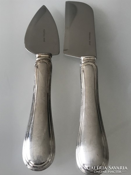 Silver-plated shereton brand Italian cheese knives