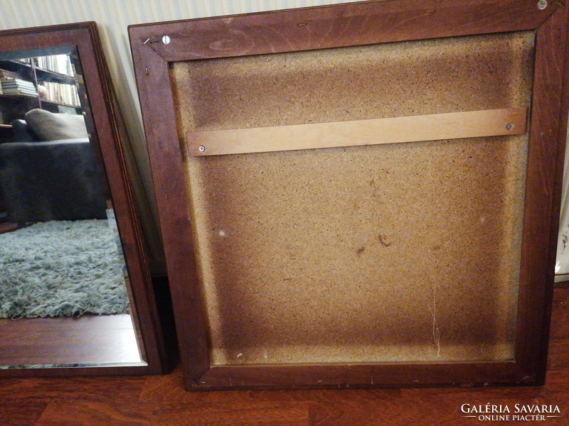 3 Pieces of the same mirror, in a wooden frame, Austrian, polished glass, beautiful pieces in very beautiful condition