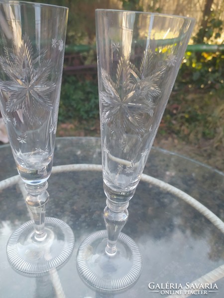 Alkalmi pezsgős poharak Ajka ólomkristály