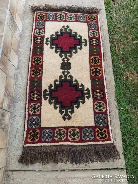 Thick hand-knotted beautiful rug, nostalgia piece, collector's beauty.