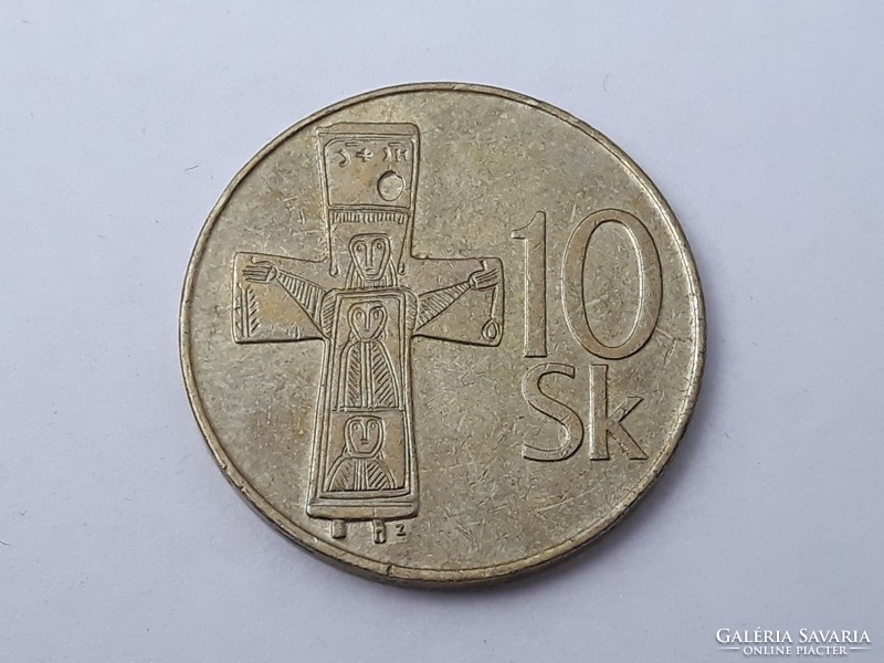 Szlovákia 10 Korona 1995 érme - Szlovák 10 Korona 1995 külföldi pénzérme