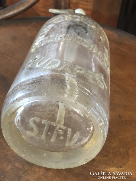 Steiner f. Soda bottle with the inscription budapest