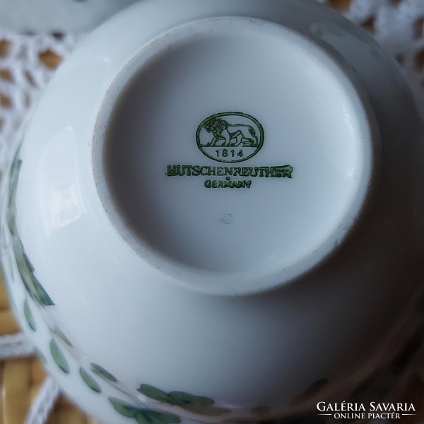 Minőségi HUTSCHENREUTHER Germany 6 személyes porcelán teás kávés készlet, jelzett, hibátlan állapotú