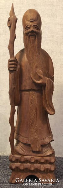 Keleti bölcs - fából készült szobor