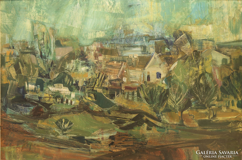 Joseph Herwerth: landscape with village