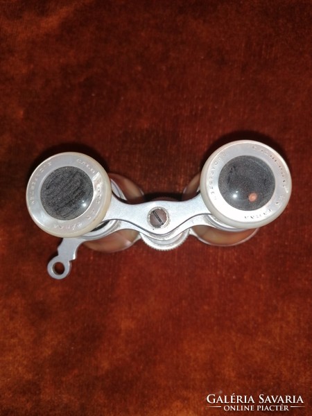 Art deco mother of pearl covered theatrical binoculars