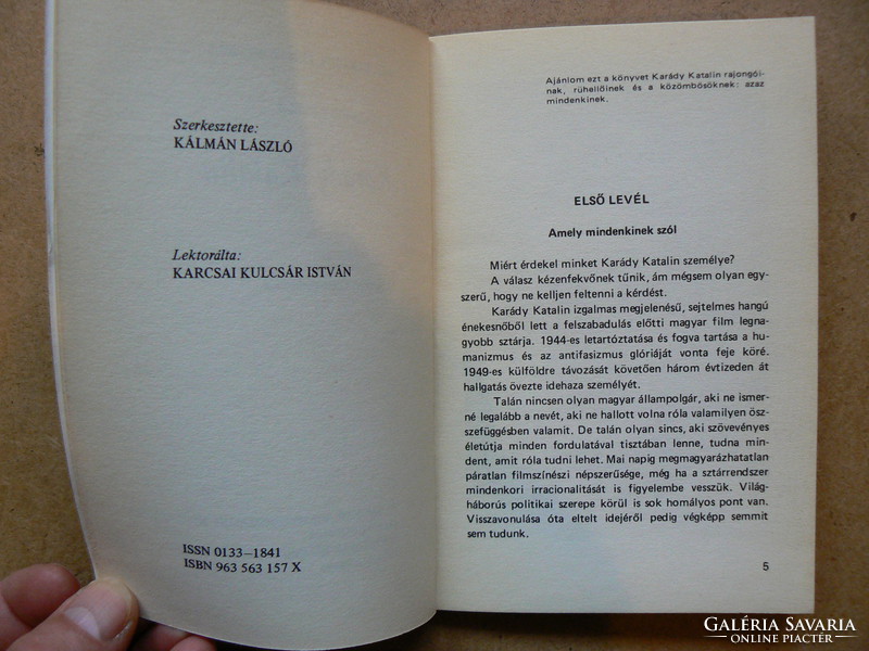 Katalin Karády (our contemporaries in film art), László Kelecsényi 1983, book in good condition,