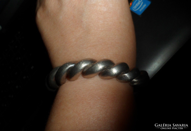 Modernist silver bracelet