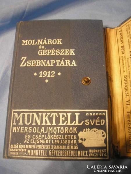 N26 1912 millers' calendar for mechanics baking real Hungarian bread is a rarity