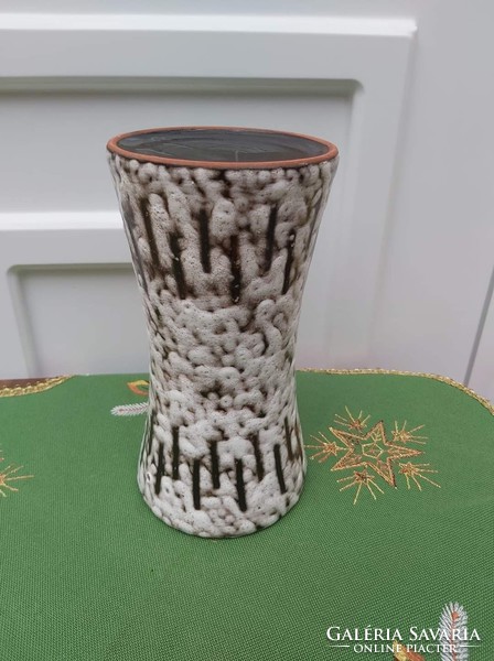 Beautiful retro Hódmezővásárhely ceramic vase, nostalgia piece collector beauty