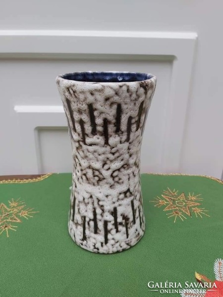 Beautiful retro Hódmezővásárhely ceramic vase, nostalgia piece collector beauty