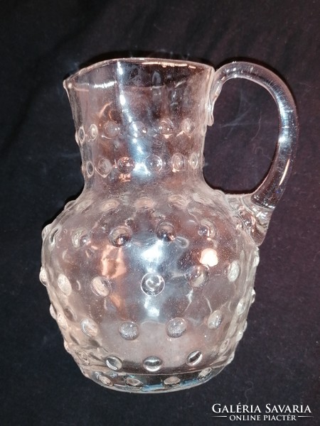 Small, cam, glass pitcher