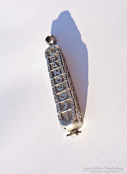 Multi-letter swivel silver pendant