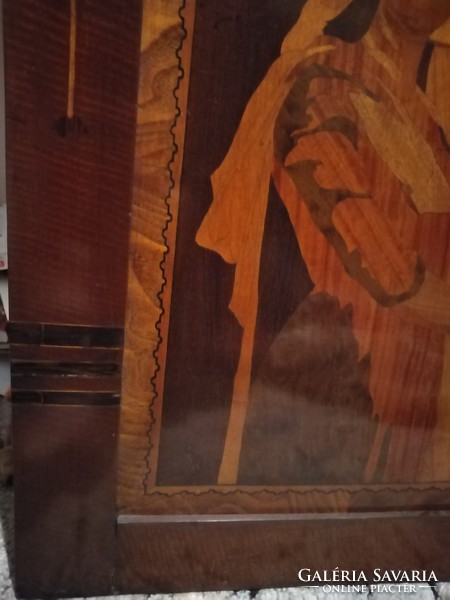 Szecessziós fametszet kép 63x50 cm