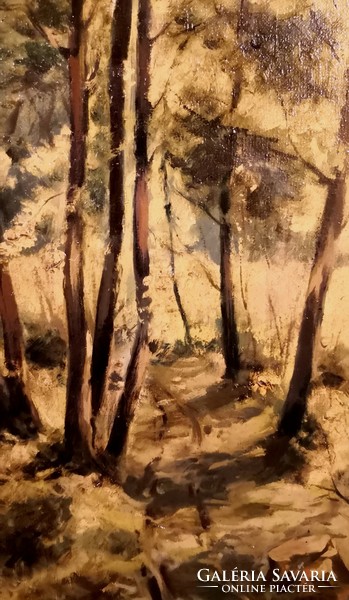 Fk/139 - Gyula Barkó - forest section, oil painting