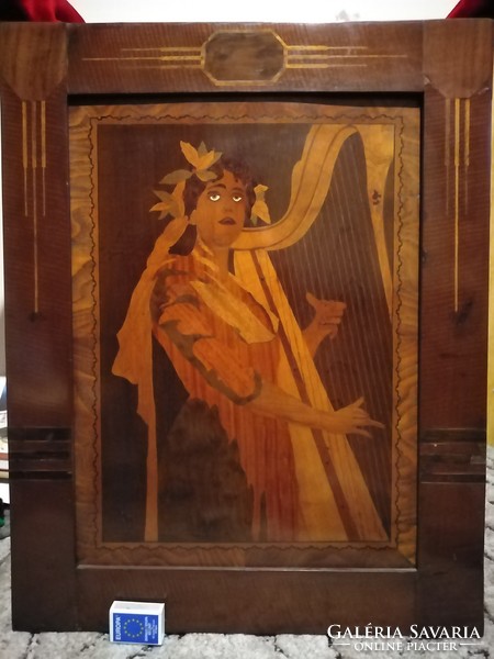 Art Nouveau woodcut image 63x50 cm