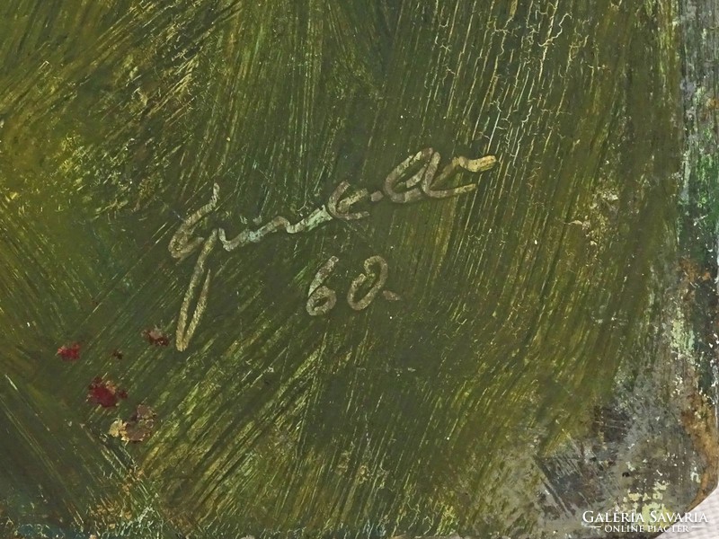 1E117 Gracza Ferenc : Fejkendős női portré 1960