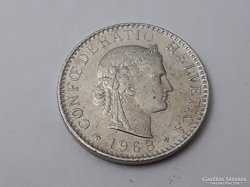 Svájc 20 Rappen 1963 érme - Svájci 20 Rappen 1963 külföldi pénzérme