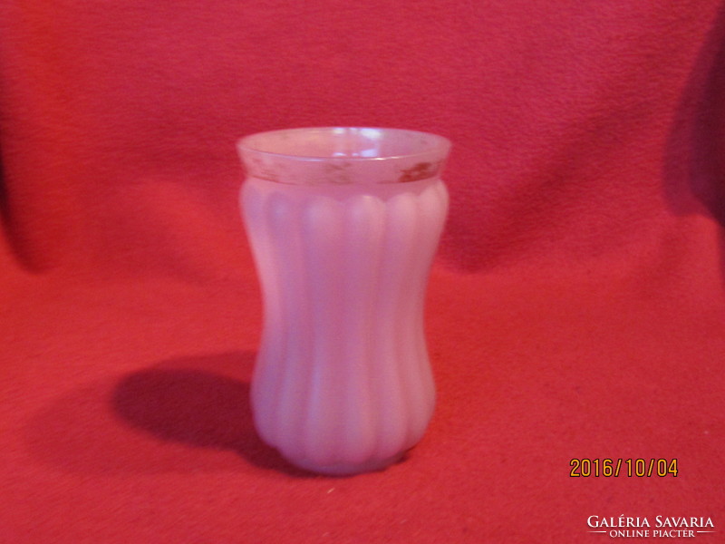 Antique Biedermeier pink glass beaker