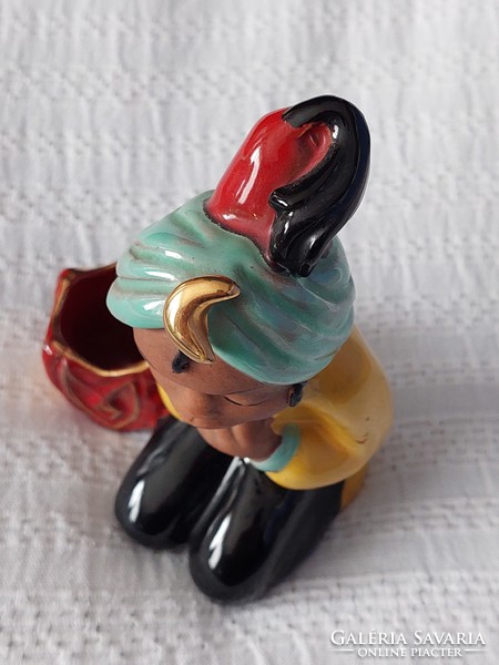 Art deco austria turban nutmeg ceramic figure