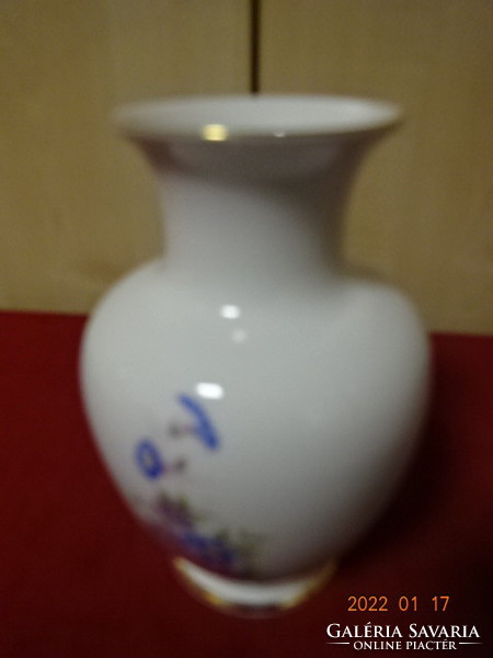 Hollóházi porcelán váza, magassága 15,5 cm. Vanneki! Jókai.
