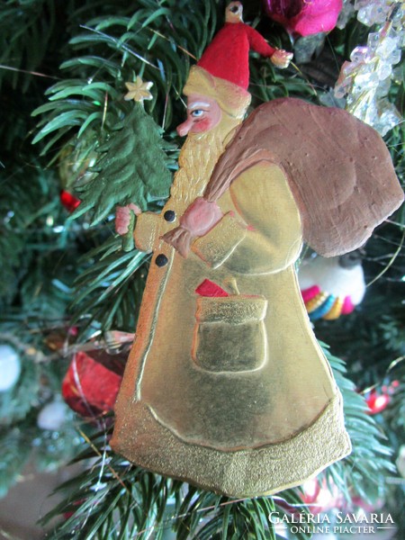 Embossed Embossed Christmas Tree Decoration Gilded Santa Claus Christmas