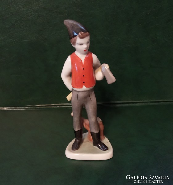 Drasche retro nostalgia porcelain figurine, nipple: lumberjack boy