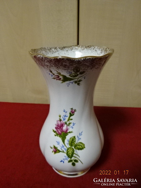 Bvh Slovak porcelain antique vase with wavy gold border. He has! Jókai.