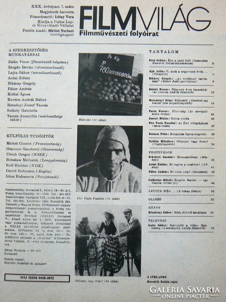 FILMVILÁG 1987/1, 87/3, 87/4, 87/5, 87/7, (5 DARAB EGYBEN), KÖNYV JÓ ÁLLAPOTBAN