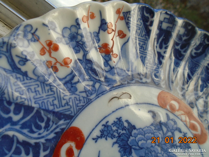 19. No. koransha with orchid sign, fukagawa arita with mythical phoenix bird, Japanese decorative bowl with landscape