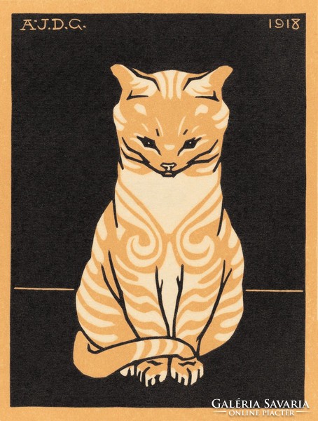 Julie de Graag - Ülő macska - reprint