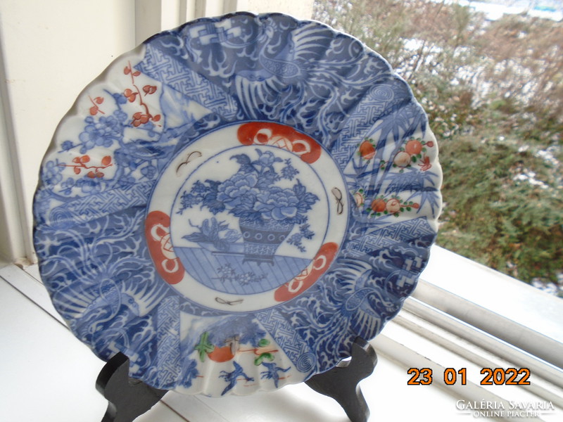 19. No. koransha with orchid sign, fukagawa arita with mythical phoenix bird, Japanese decorative bowl with landscape